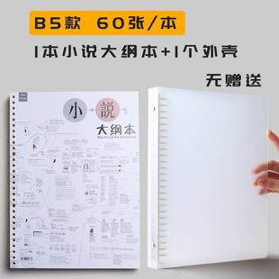 写小说笔记本专用本活页纸学生用人物设定大纲本子人设专门的模板画本角色动画动漫分镜头本漫画线圈兽设计本