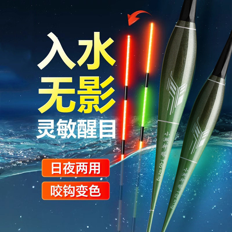 水无影夜光变色电子青鱼夜钓浮漂