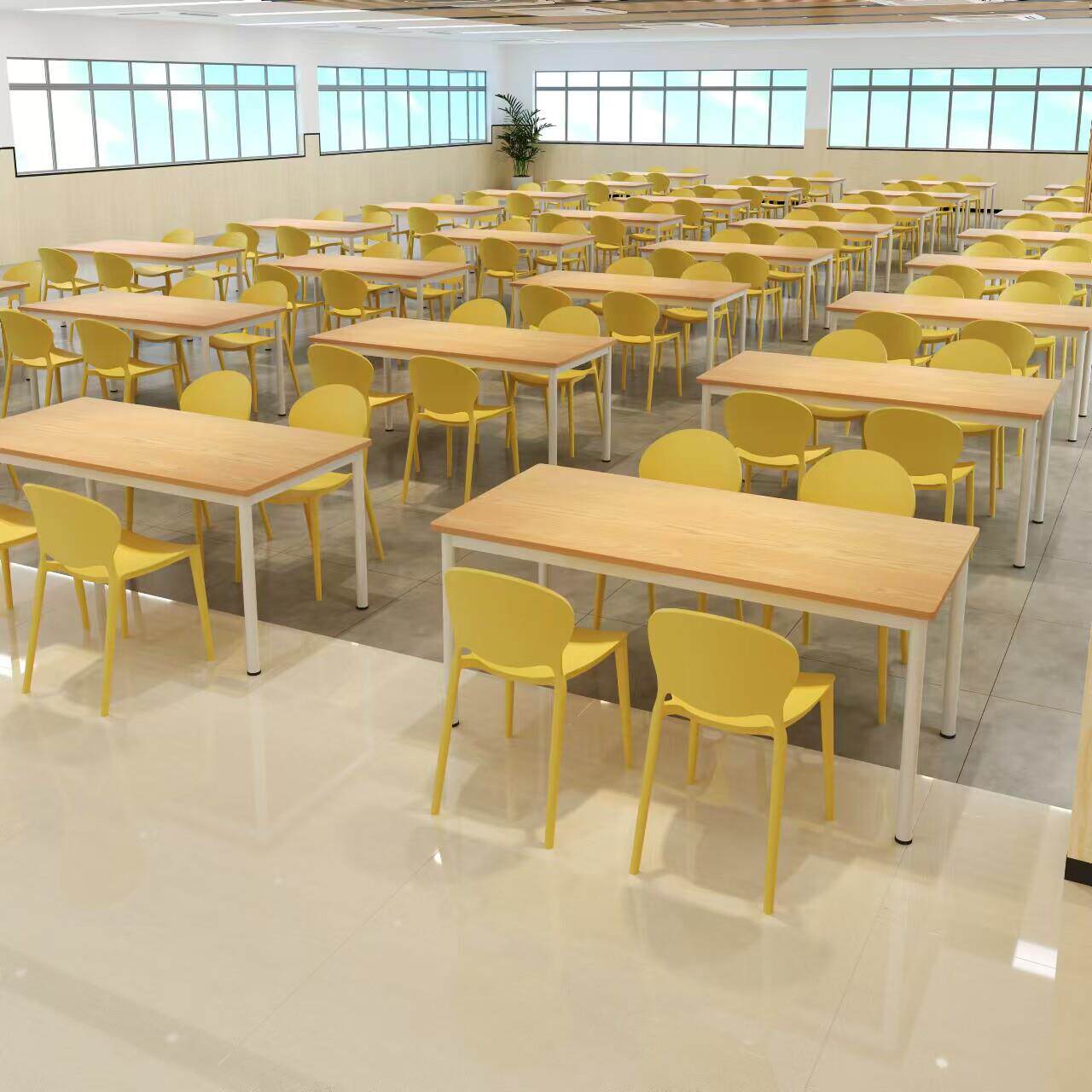 职工餐厅4人桌椅商用工厂员工食堂餐桌椅6人学校学生饭堂桌子定制