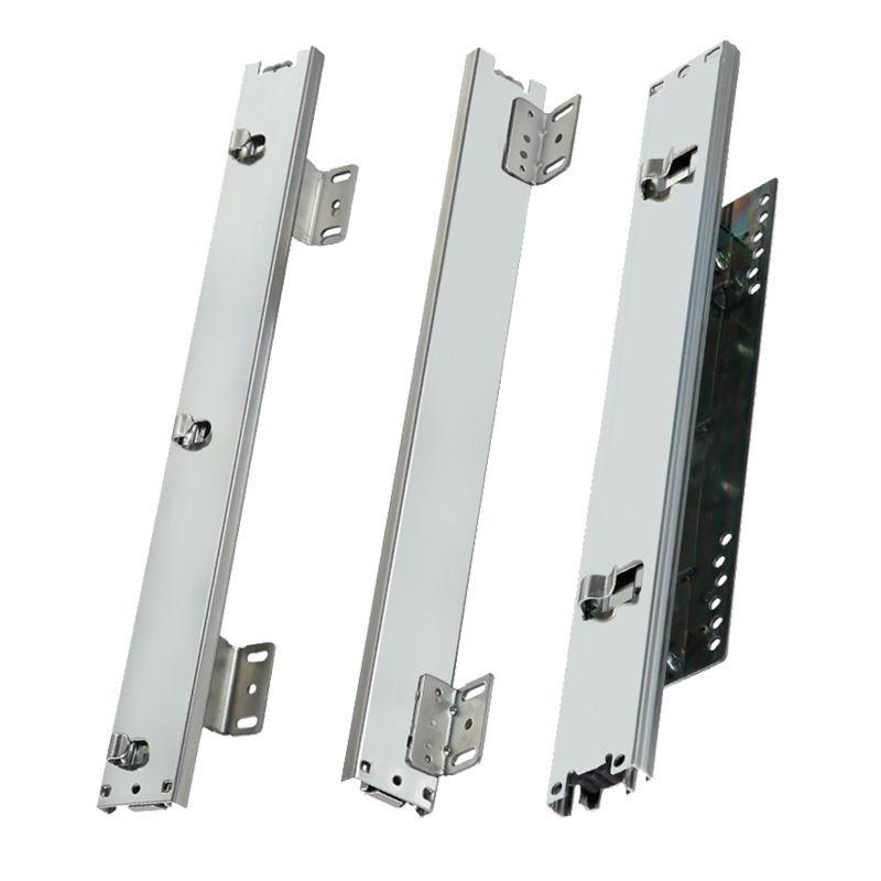 加厚厨柜碗柜拉篮轨道/橱柜拉篮轨道/碗篮滑轨/厨房抽屉三节导轨