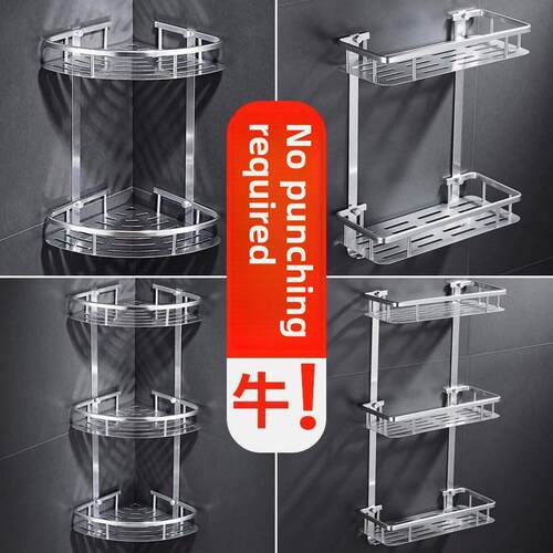 bathroom shelf toilet storage rack no punching wall hanging