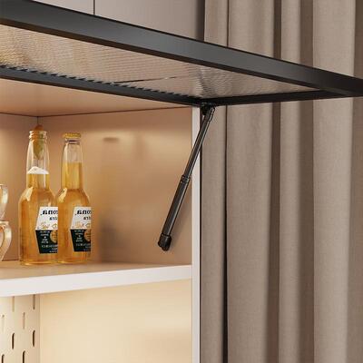 r^实餐边柜一体高靠墙柜石头科沃斯扫地置机器人物架吸尘器木cbg-