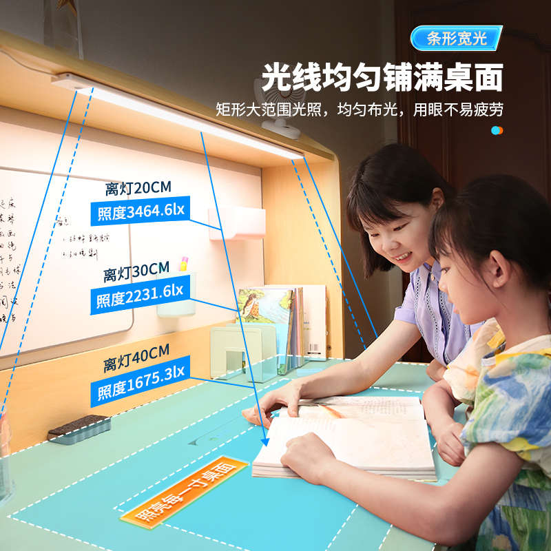 遥控台灯学习桌专用学生写作业儿童阅读书桌灯磁吸灯条led护眼灯