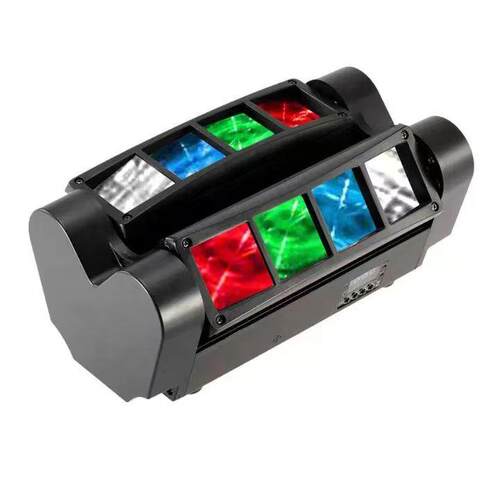 跨境款厂家直销LED迷你8颗W光束爆灯舞台灯摇BS-008头蜘蛛吧染酒