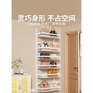 包包收纳神器门后置物架卧室门挂包收纳柜超薄多层书包存放展示架