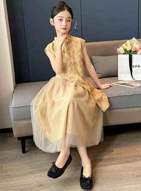 英国Next Kiss汉服女童独特漂亮连衣裙套装夏款新中式古风两件套