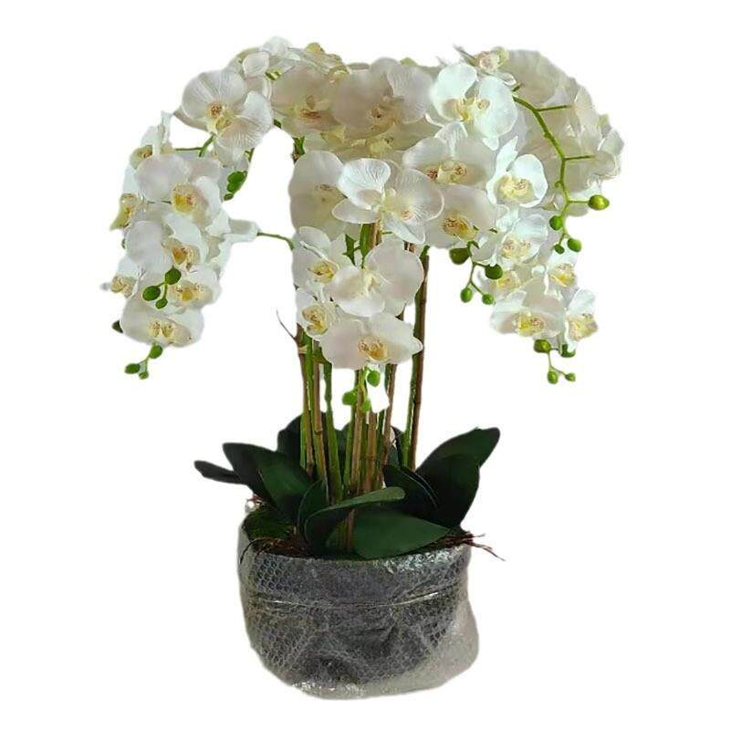 厂直销植物盆栽 花艺仿真手感蝴蝶兰盆景 软装家居桌台花摆件