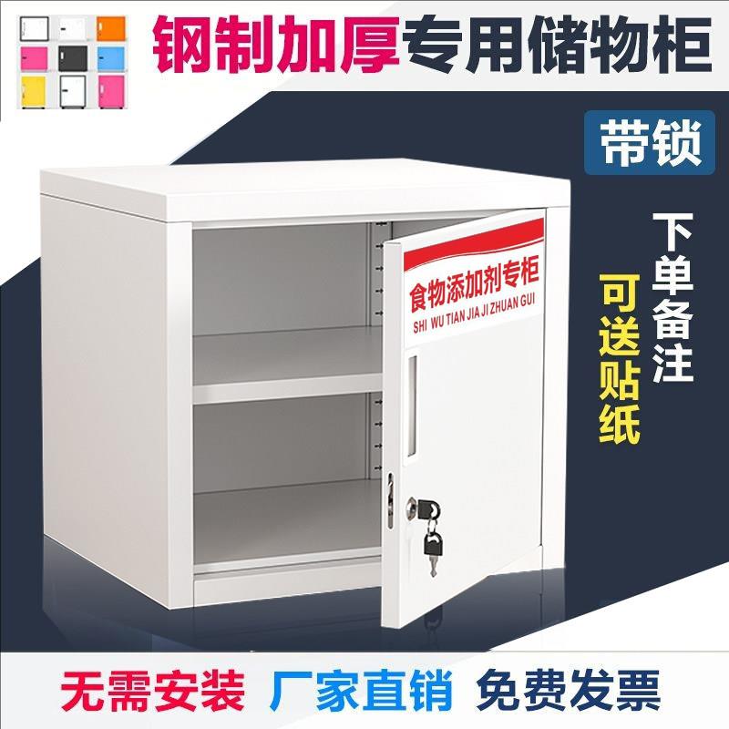 小型单门文件柜不锈钢储物矮柜食品添加剂专用柜防盗收纳箱子带锁