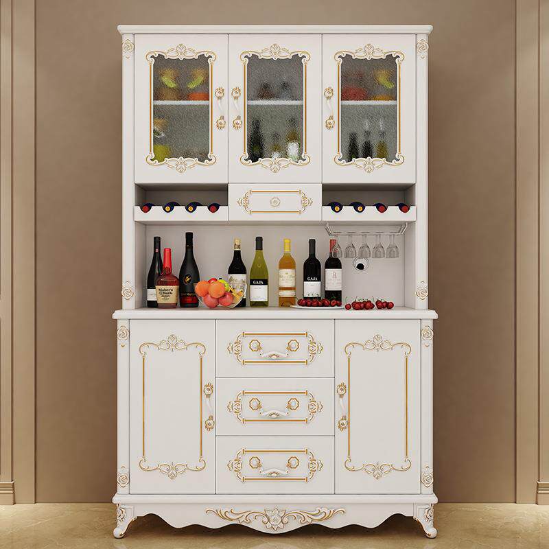 欧式边柜餐酒柜一靠墙MFP物厨房置物柜白色餐厅储多功能体收纳茶