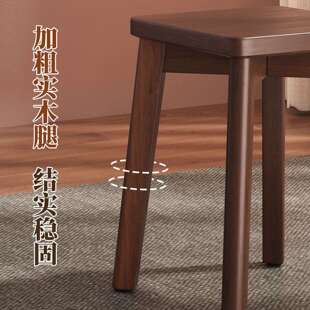 家用餐FAT椅实凳子可叠放桃方凳客人木备用桌吃饭椅子胡耐餐用高
