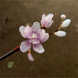 发簪古风汉服琉璃簪花，盘发流苏古装头饰，簪子步摇日常旗袍挽发配饰