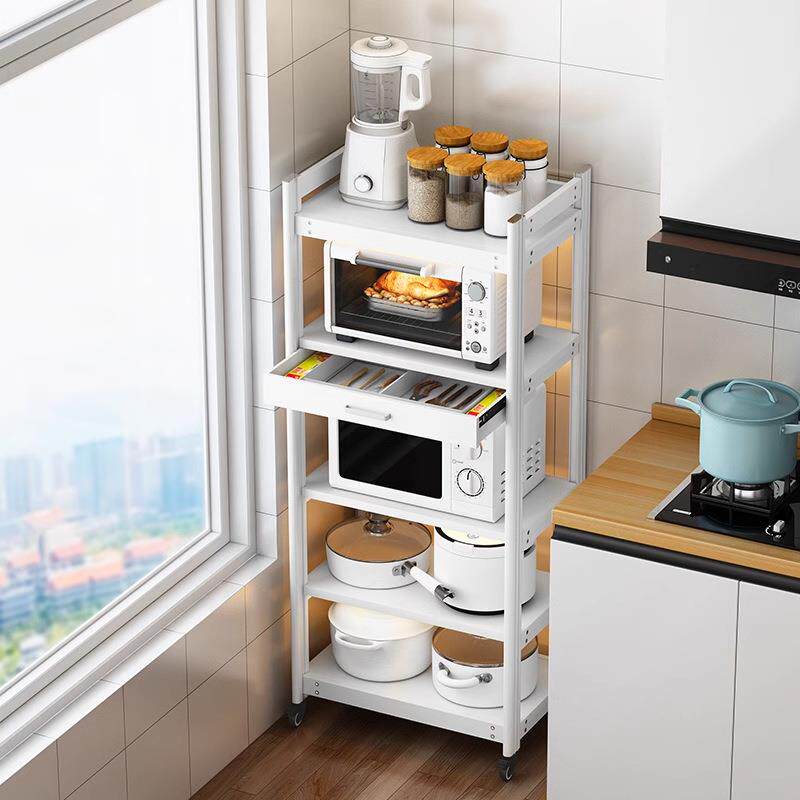 厨房微波炉置物架多层落地多功能太空铝放烤箱架子电器收纳储物柜