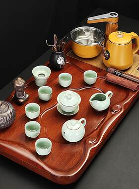 茶具套装家用花梨整块实木茶盘茶台功夫高档茶具全自动办公室客厅
