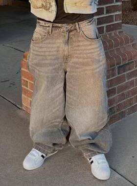 Men's Retro Casual Street Fashion Versatile Washed Light
