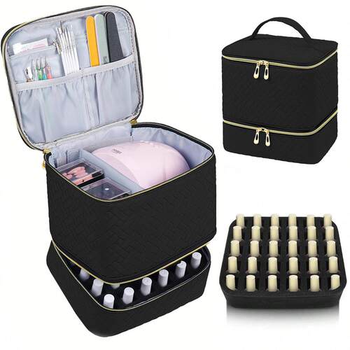 Portable Nail Polish Storage Bag DualLayer Thickened Nail
