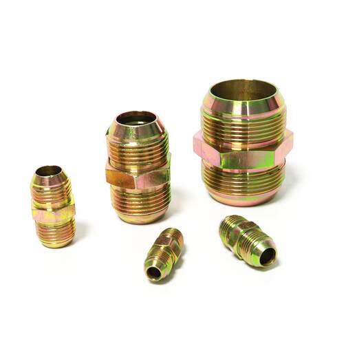 90度高压液压接头双外丝直通对丝油管接头亿纯碳钢G1/8-G1.5寸双D