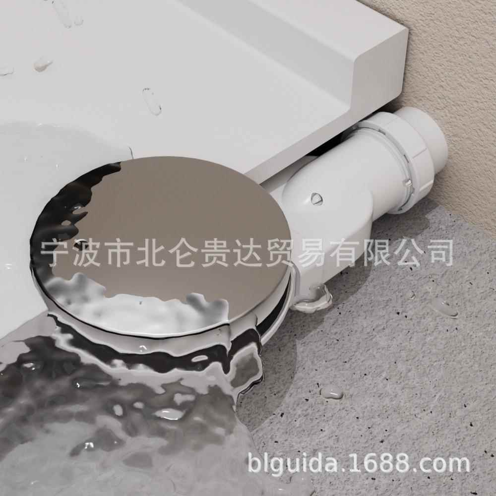 配件厂家供应淋浴房塑料扁地漏防臭欧式美式ABS底盆下水器