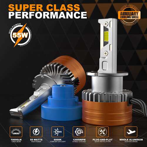 跨境热卖12V汽车LED大灯D1S D2S D3S D4SD5S D8S解码直插款大灯
