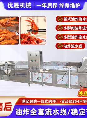 薯片新式油炸流水线 小酥肉油炸流水线 鸭脖鸭翅小型油炸流水线