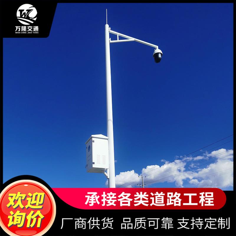 电警杆小区球机监控杆枪机八角监控杆热镀锌喷塑