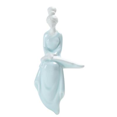 岩山 陶瓷工艺品美女摆件 琴棋书画休闲侍女摆件茶桌茶宠装饰品