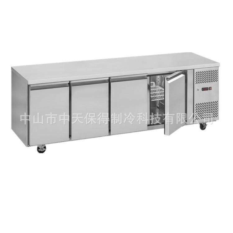 欧款四门风冷冷藏冷冻工作台商用冰箱冷冻柜奶茶保鲜柜