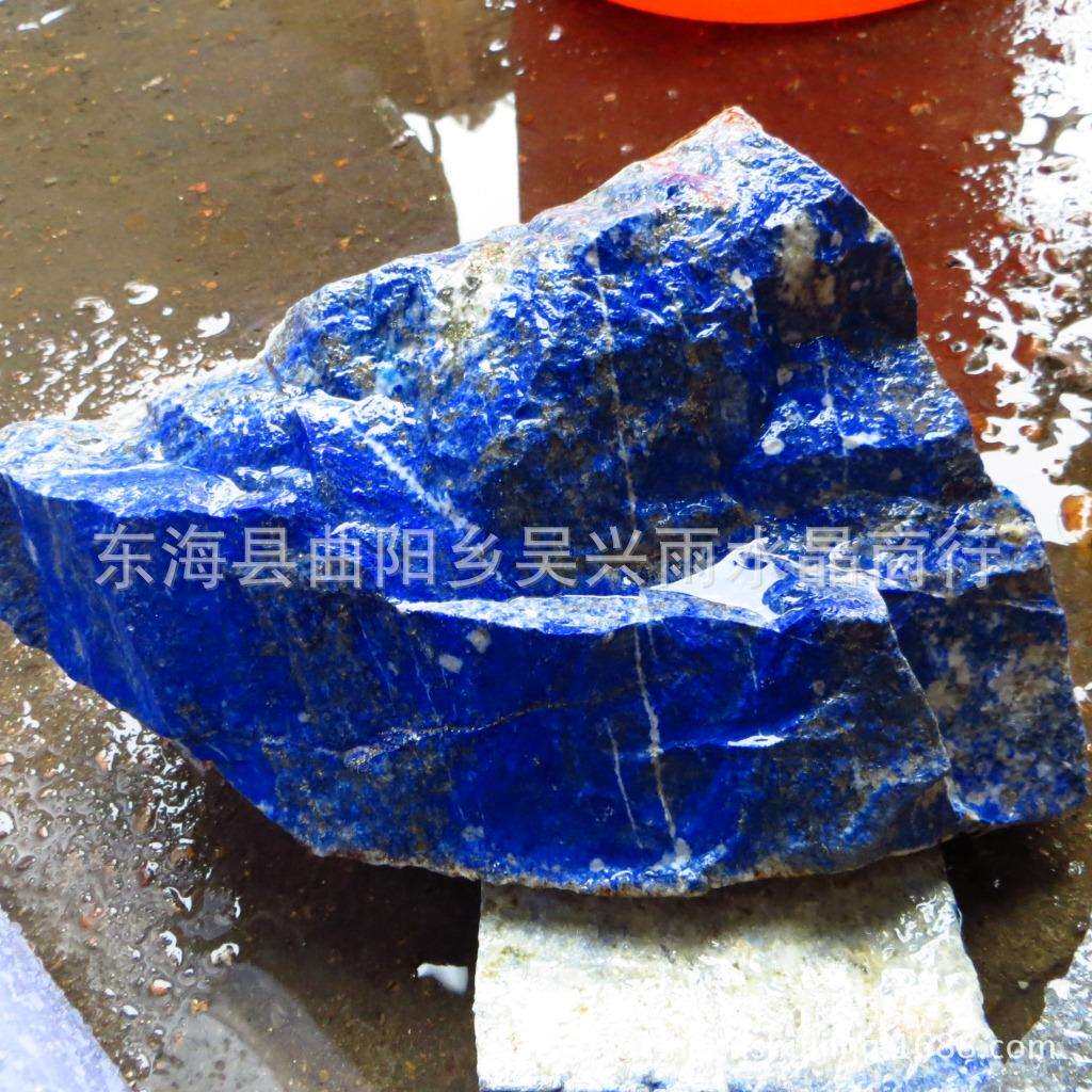 新货到 天然青金石 毛料 原石 雕料 摆件