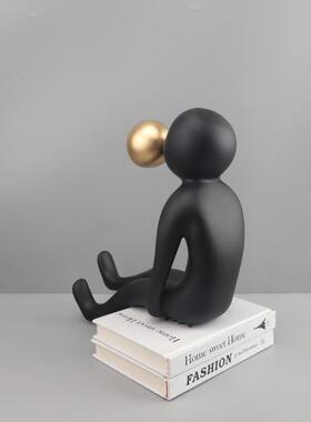 欧式客奢吹泡泡轻卡摆通人物雕塑树脂件厅卧室玄1111关酒店家居装