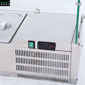 晟宝桌面小型披萨撒料台冰柜 直冷玻璃冷藏柜水果蔬菜保鲜展示柜