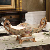 饰创意摆件烟灰缸水果盘工艺品花瓶树脂 纸巾家居装 套装 盒欧式