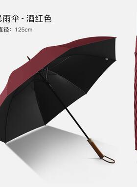 正品英伦轻长柄雨伞覆古木加手柄奢防风大g超大男士高档定制loo广
