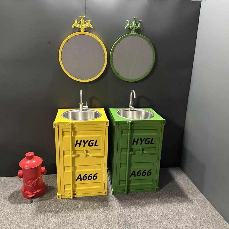 集装箱工业风洗手盆商用饭店复古落地卫生间洗脸洗手池酒吧洗手台