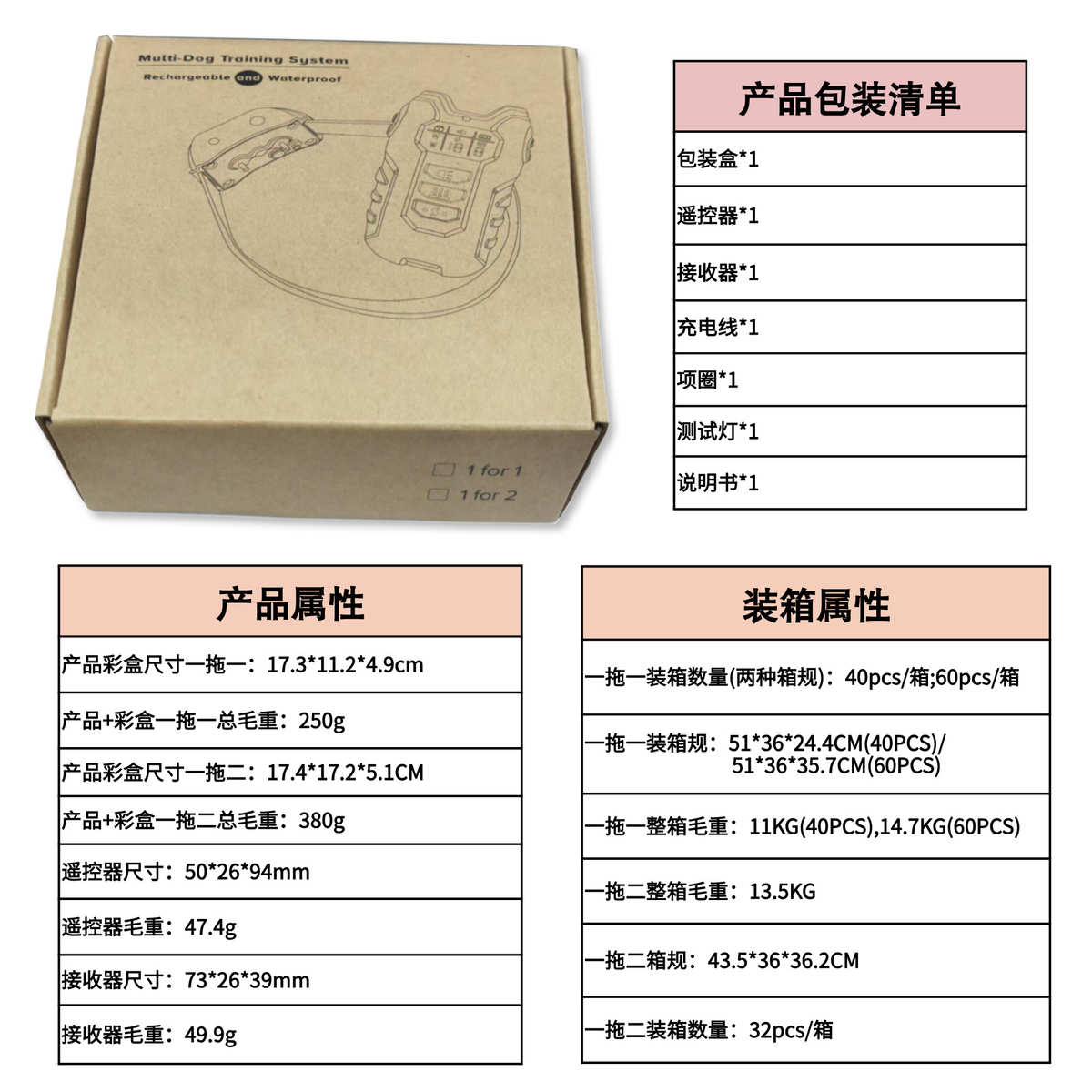 1000米宠物狗器止爆项圈狗遥控狗吠智能款狗叫防器训训练猫