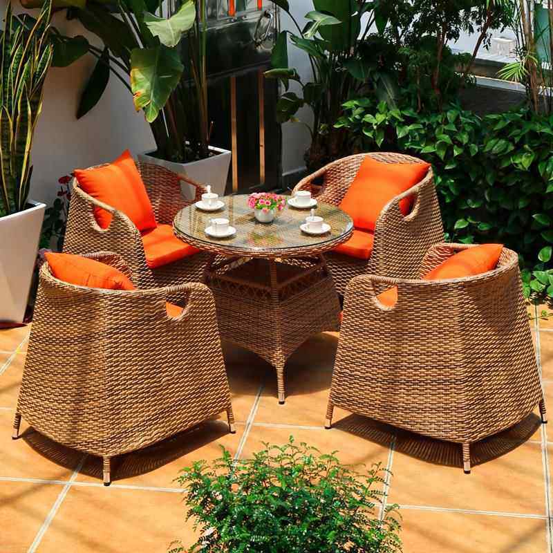 户外花园庭院藤编桌椅组合室外休闲阳台外摆露天凉台藤条椅子防水,商业/办公家具,商用藤编家具,淘宝优惠券,粉丝福利购,淘宝优惠卷