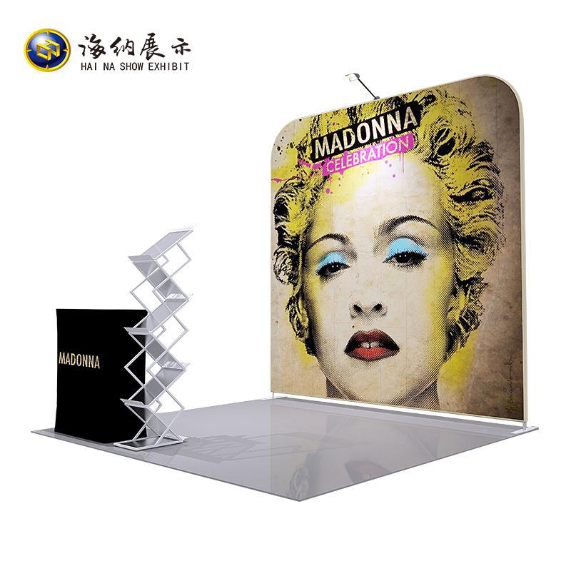 快幕秀架子折议叠广告活动背景会签板到展墙快布拉网展示架广告牌