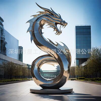 不锈面xgc23020钢雕塑大门商场白钢外面动物户鹿学校户外门景镜观