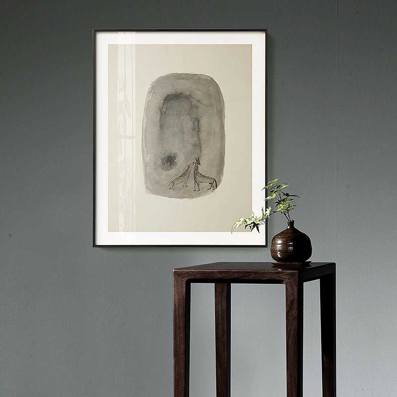 赵无极抽象装饰画现代客厅背景墙壁画新中式餐厅玄关卧室极简挂画