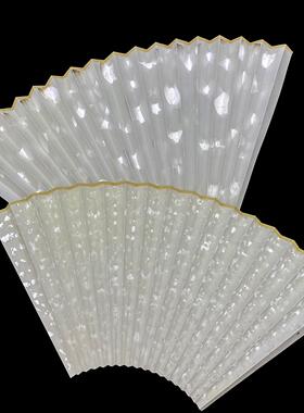 3Y苏工扇面黑色靛蓝灰色墨绿紫色宣纸彩色洒银文玩折扇扇面古风