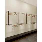 货架 店壁挂式 服装 店挂衣架上墙展示架不锈钢墙上衣服陈列双层女装