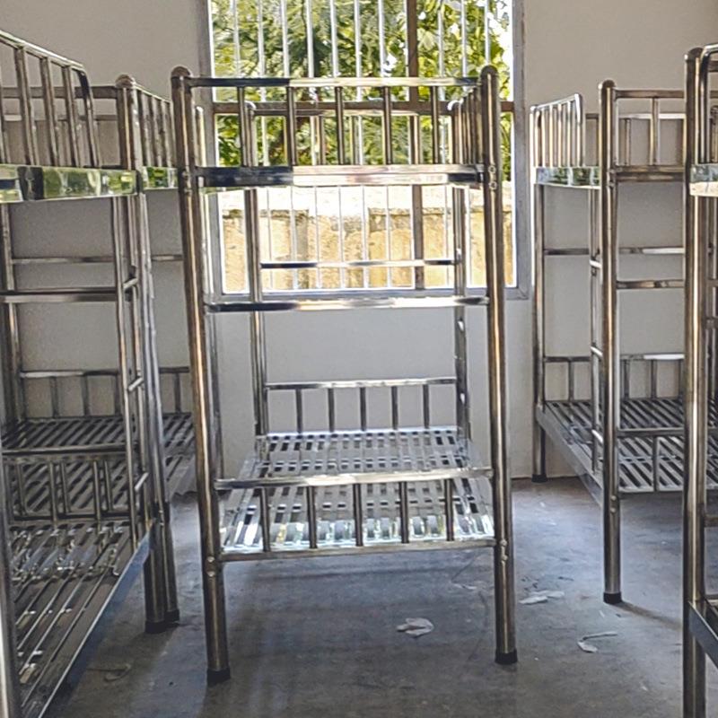 不锈钢床双层床铁艺上下床卧室公寓床学生宿舍上下铺单人床加厚