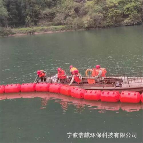 直径600mm水面拦污大浮力浮筒山区河道垃圾拦截塑料浮体拦污排