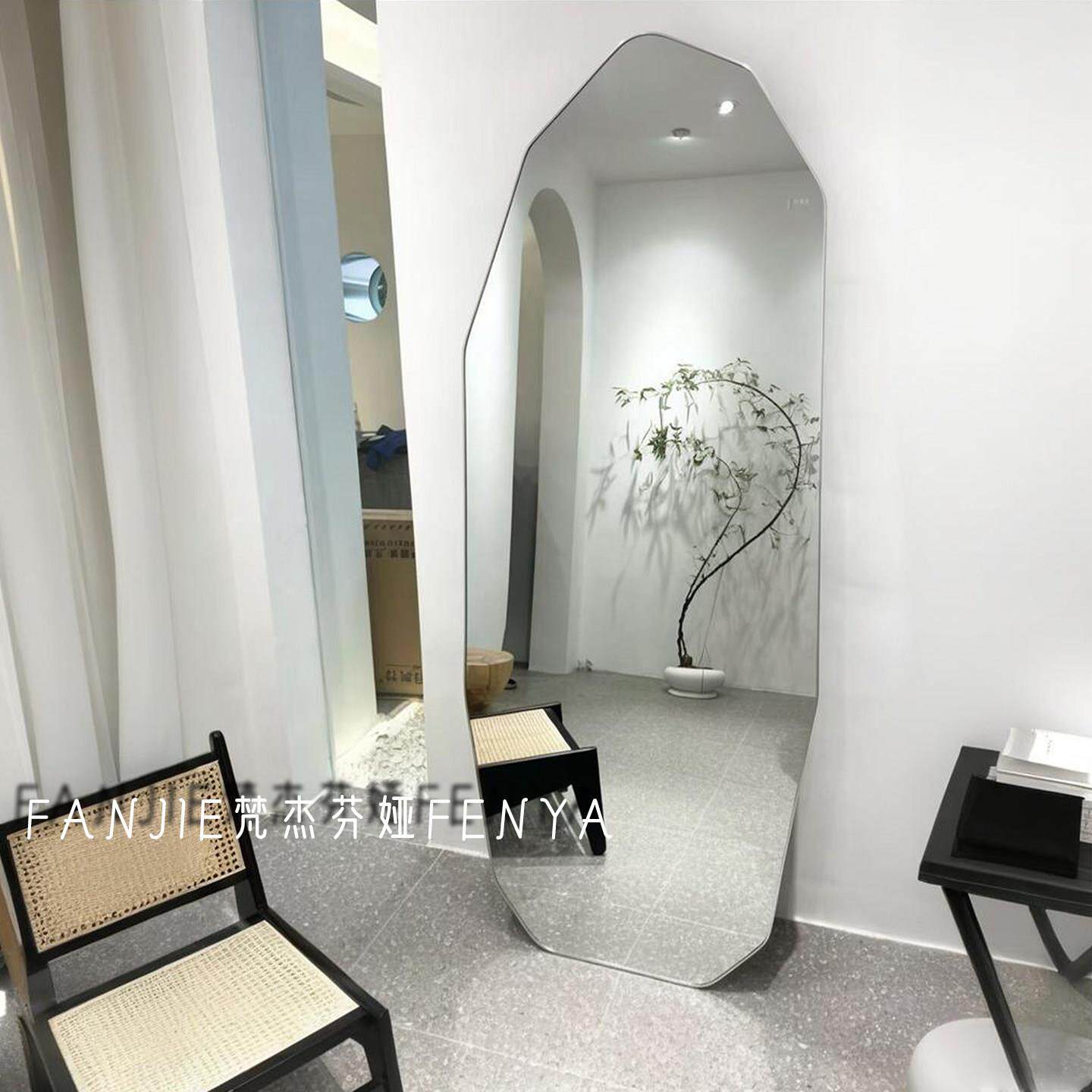 家用落地全身镜女装店显白试衣镜网红高级落地镜显高显瘦穿衣镜子