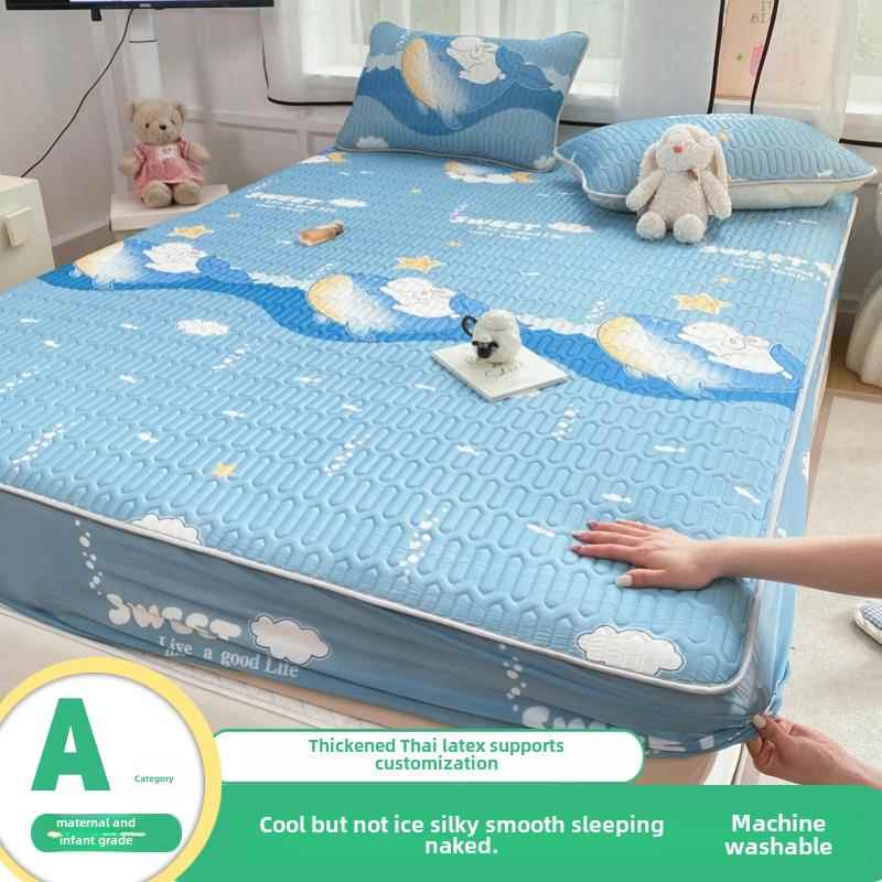 乳胶床单单张地毯床单儿童卡通棕色地毯榻榻米学生宿舍床套夏季定