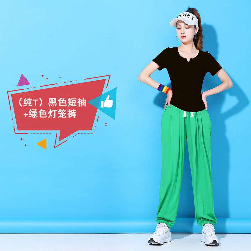 新款杨丽萍广场舞服装新款套装 女夏短袖时尚跳舞衣服团体运动健