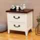 高档实木床头柜超窄型迷你式 轻奢简约白色小卧室0cm25夹缝欧床3边