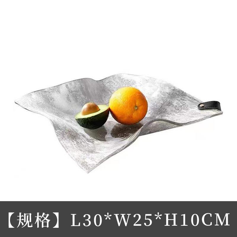 轻奢风网纱纹亚克力果盘样板房间客厅茶几餐桌装饰水果盘