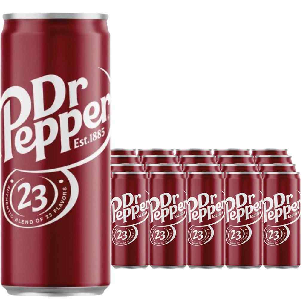 整箱24罐进口DR PEPPER胡椒博士汽水樱桃可乐碳酸饮料330ml/355ml