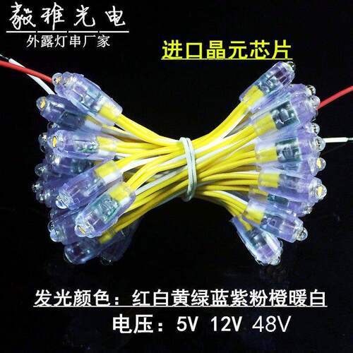 LED外露灯串招牌适用于发光字6mm9mm12mm穿孔灯珠 防水设计5V12V