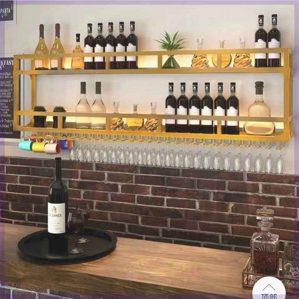 壁挂式酒架酒吧红酒展示架倒挂酒杯架墙上置物架热门酒架酒柜挂墙