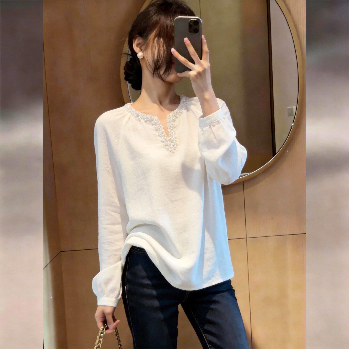 独特漂亮超好看长袖上衣女春秋季新款法式设计感小众时尚气质女装